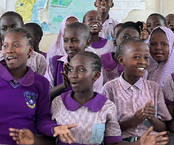 Students singing